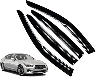 LETINGFAR Window Visors Rain Guards for Infiniti Q50 2014 2015 2016 2017 2018 2019 2020 2021 2022 Accessories, Wind Deflectors Vent Shades for Infiniti Q50