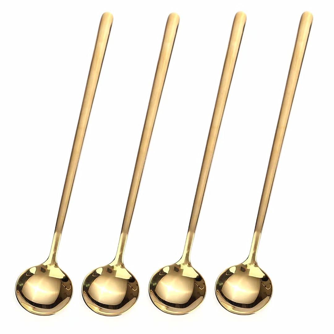 4 PCS 6.7 Inches Coffee Spoons, Stirring Spoons, Tea Spoons Long Handle, Teaspoo