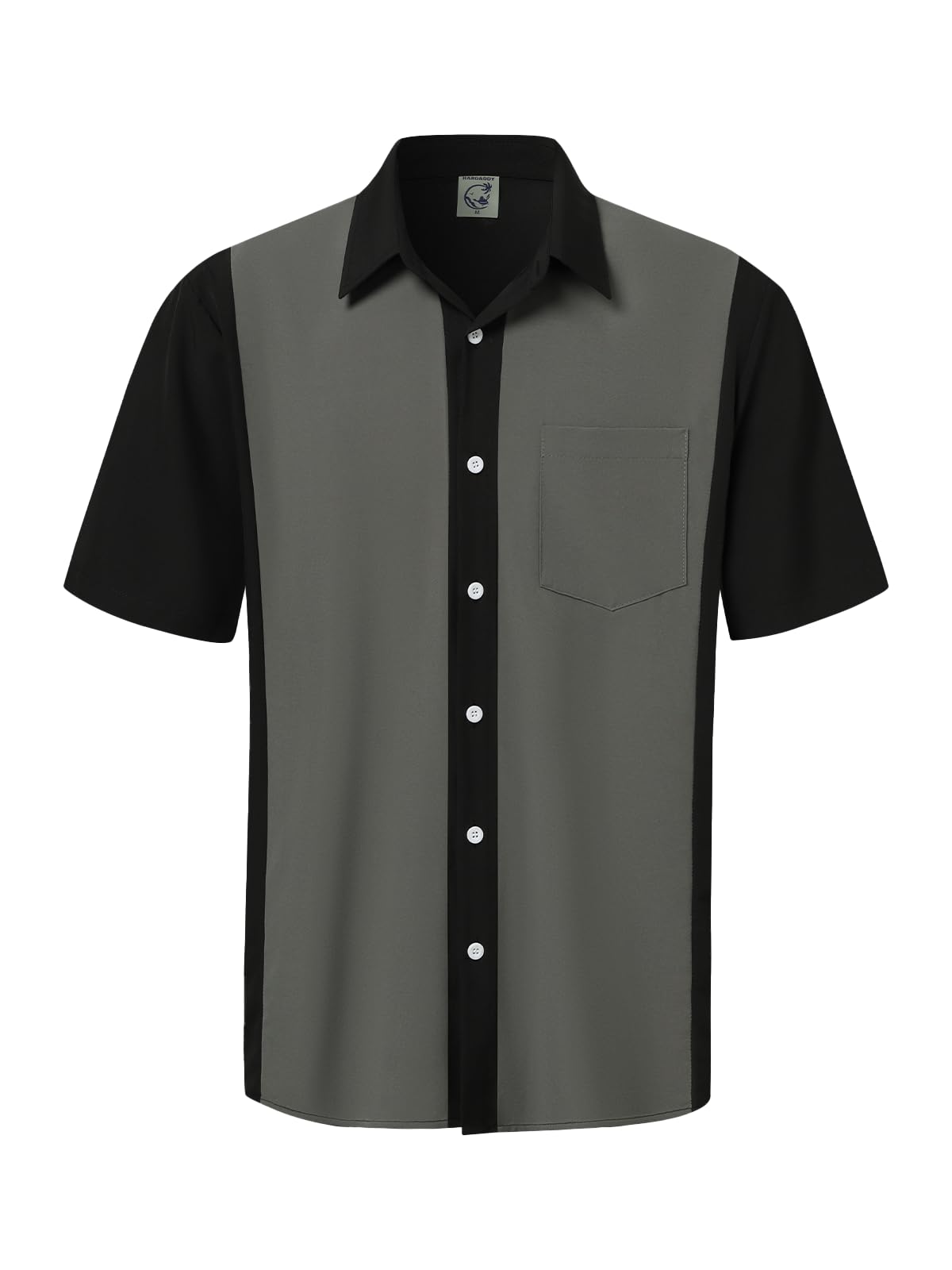 Hardaddy Men's Vintage Bowling Shirt Short Sleeve Button Down Hawaiian Summer Be