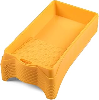 Hardy Working Tools Set of 10 paint trays 16 cm x 30 cm. Plastic trays for enamel, ideal for renovation work. Practical kit for a clean application of materials.