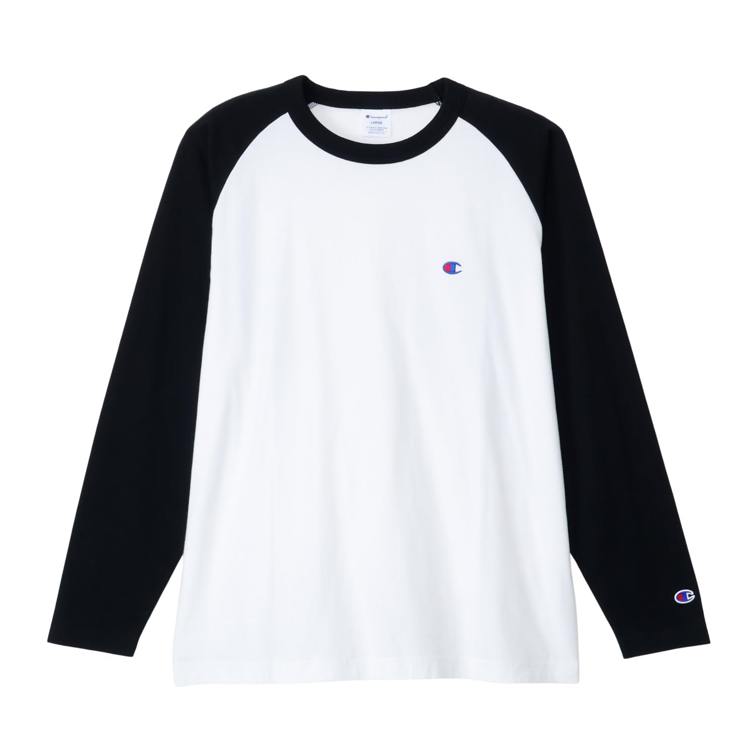 Men's Long Sleeve T-Shirt, Round Neck, 100% Cotton, One Point Embroidery, Relaxe
