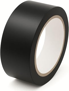 GTSE 50mm x 33m, Black, PVC Vinyl Floor Tape, 1 Roll, Safety Marking Tape, 0.15mm Thick, Suitable for Dance Floors, Gyms, Warehouse, Sports Industry