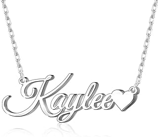Custom Name Necklace Personalized Sterling Silver Necklaces for Women Customized Name Necklaces Pendant Jewelry Gifts for Women