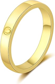 Honsny gold initial rings for women 14k gold dainty wedding ring engraved letter ring capital alphabet stackable initial name rings for teen girls jewelry