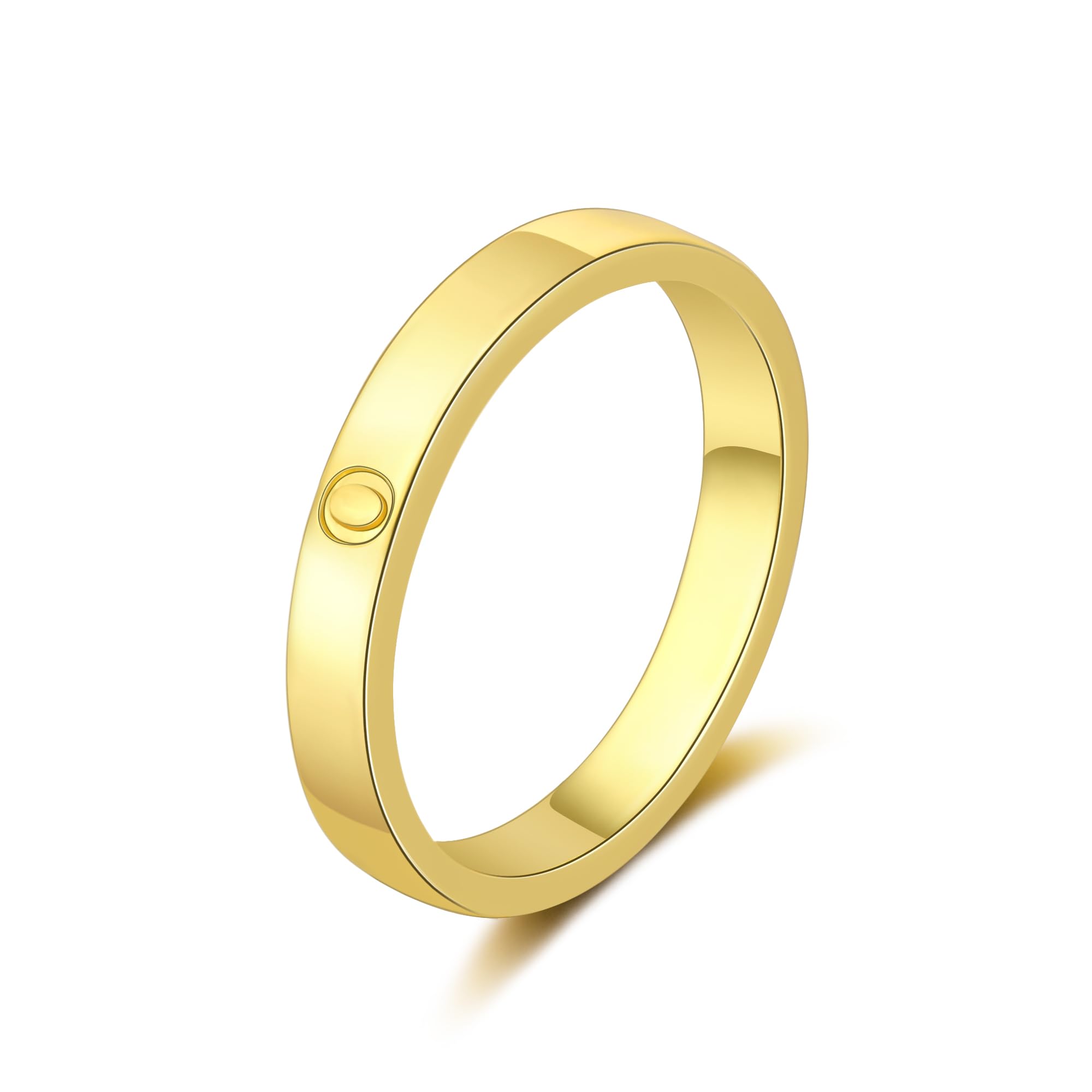 Honsny gold initial rings for women 14k gold dainty wedding ring engraved letter