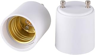 Onite GU24 to E27 E26 Adapter for LED Bulb, GU24 to Medium Base Converts Your Pin Base Fixture to Standard Screw-in Lamp Socket 2 Pack