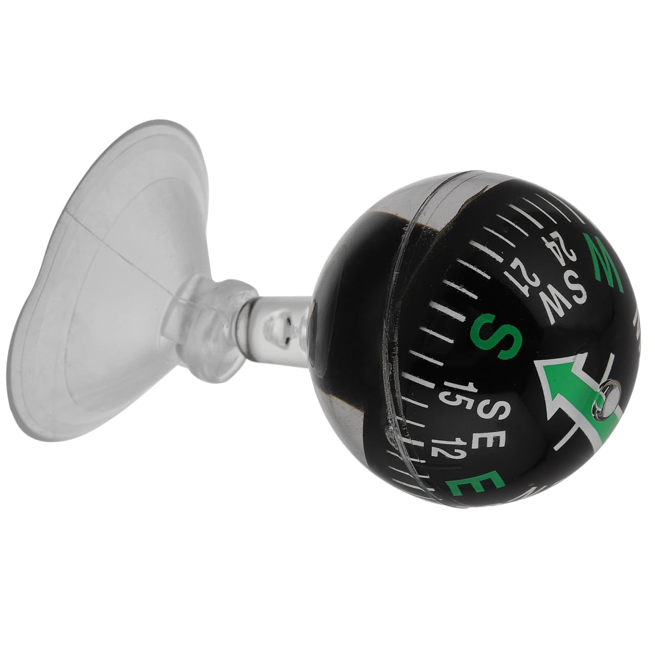 EXAOMBLE Suction Cup Compass | Portable Vehicle Dashboard Navigation Ball Car an
