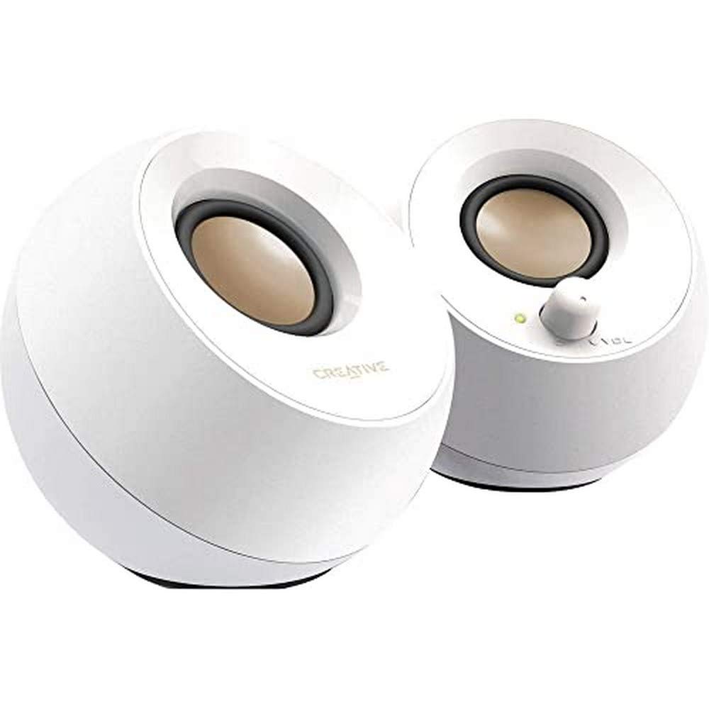 Creative Pebble 2.0 USB-Powered Desktop Speakers with Far-Field Drivers and Pass