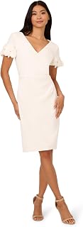 Adrianna Papell Women's Knit Crepe Short Dress