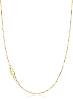 Jewlpire 18k Gold Plated 925 Sterling Silver Chain Necklace for Women, 1.1mm Cable Chains Necklace Thin & Dainty & Sturdy Women's Chain Necklaces, 14/16/17/18/20/22/24 Inches