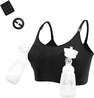 LEAPOVER Women Hands Free Breast Pump Breast Feeding Pump Pumping Bra Maternity Adjustable Nursing Bra