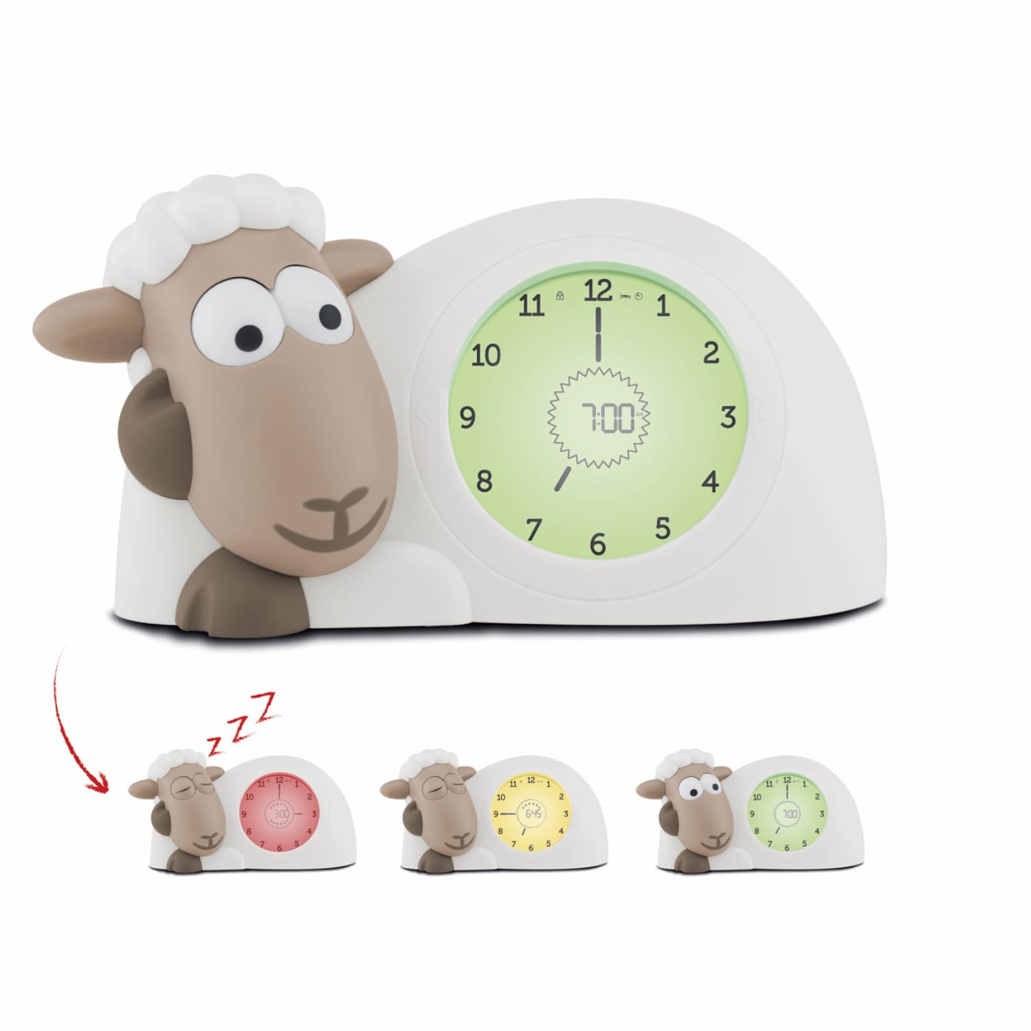 Zazu Kids Sam The Sheep LED Illuminated Day/Night Children's Alarm Clock – Intel