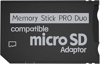 PSP Memory Stick Adapter: Micro SD to PSP Memory Stick PRO Duo MagicGate Card for Playstation Portable, Camera, Handycam