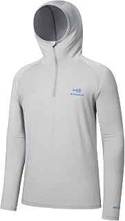 Bassdash Men’s UPF 50+ 1/4 Zip Fishing Hoodie Shirt Quick Dry Performance Long Sleeve Sun Protection FS24M
