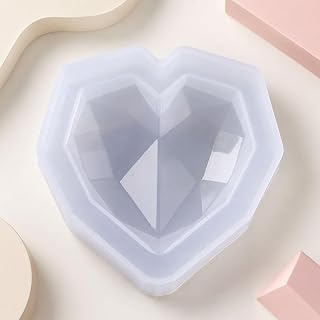 1Pcs Heart Shape Silicone Mold DIY Crafts UV Resin Mold Epoxy Resin Mold for Jewelry Making Heart Faceted for Home Party Decoration