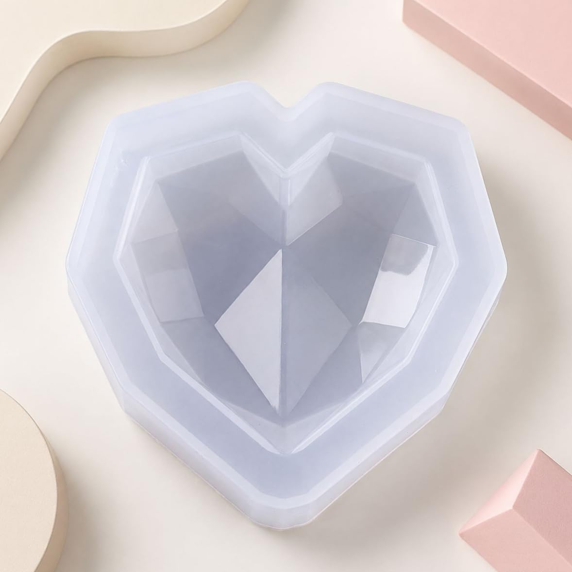 1Pcs Heart Shape Silicone Mold DIY Crafts UV Resin Mold Epoxy Resin Mold for Jew