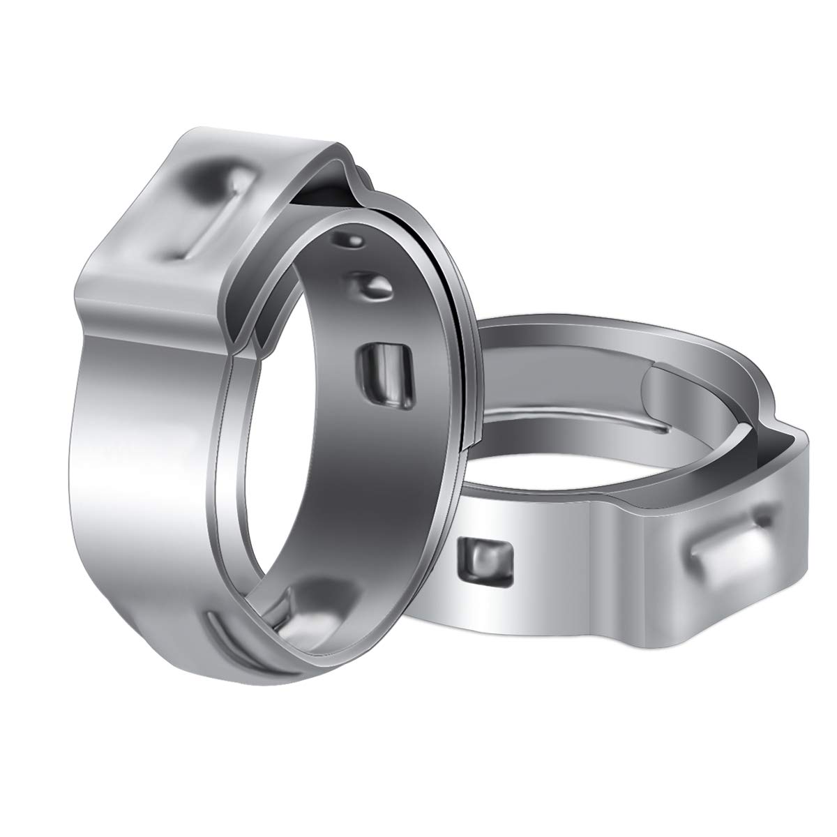 LOKMAN 50 Pack 1/2 Inch PEX Cinch Clamps, Stainless Steel Rings Pinch Clamps for