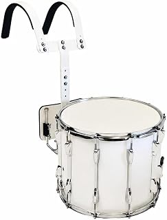 Lightweight Marching Snare Drum | Heavy-Duty, Snare Drum with Harness, Padded, for Halftime Shows