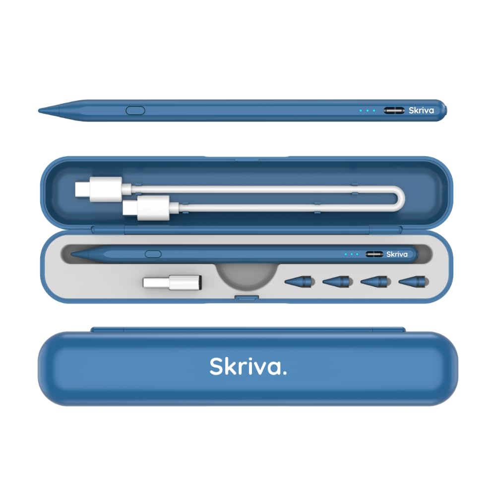 Skriva Stylus Pen for iPad (2018+) with Shortcut Button, Tilt Sensitivity & Palm