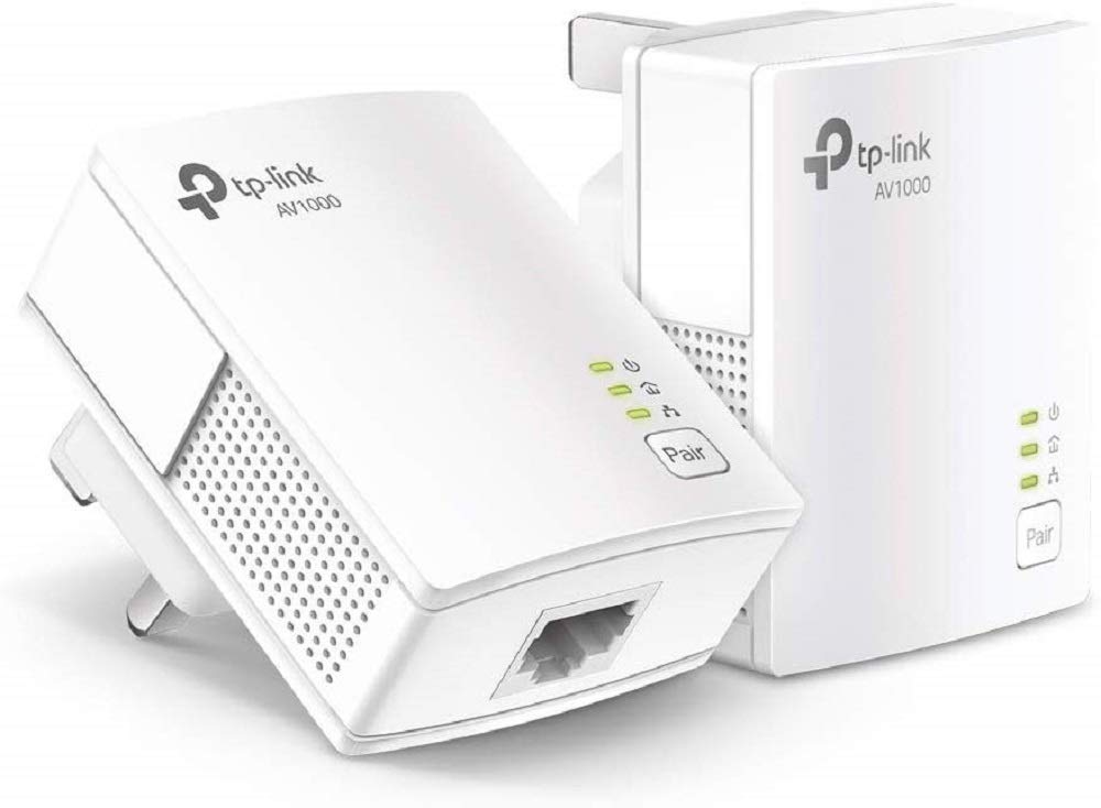 TP-Link TL-PA717 KIT (Renewed) 1-Port Gigabit Powerline Starter Kit, Data Transf