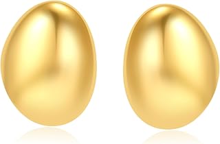 KELMALL 18K Gold Chunky Hoop Earrings, Non-Tarnish Statement Drops Earrings