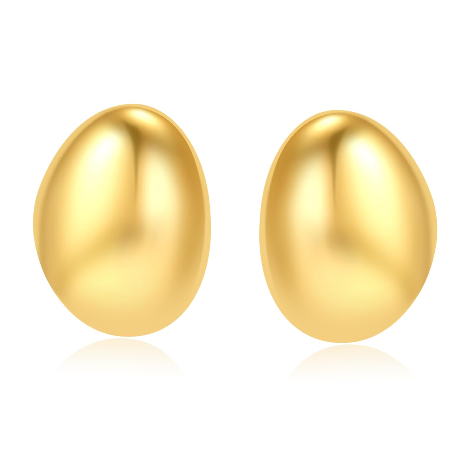 KELMALL 18K Gold Chunky Hoop Earrings, Non-Tarnish Statement Drops Earrings