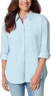 Gloria Vanderbilt Monogram Shirt Amanda Women's Button-Down Shirt (Pack of 1)