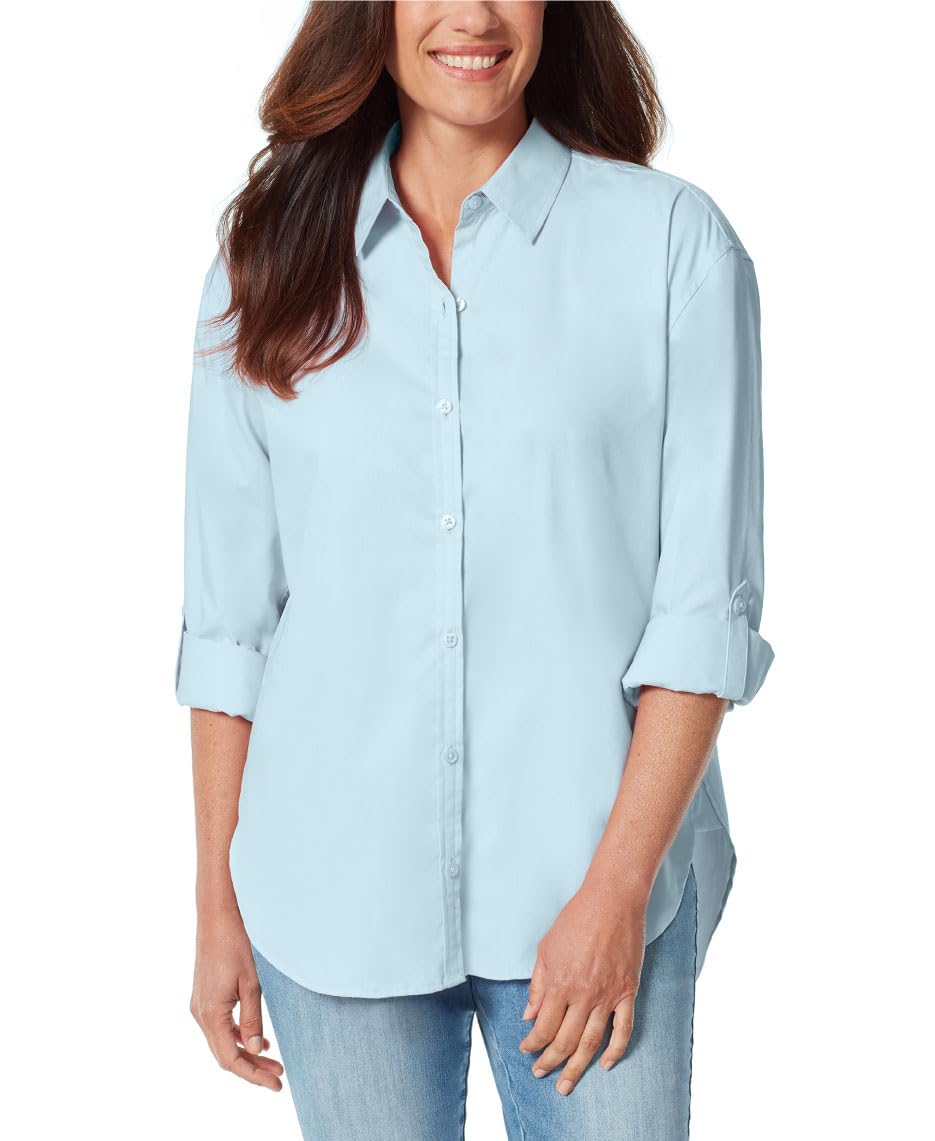 Gloria Vanderbilt Monogram Shirt Amanda Women's Button-Down Shirt (Pack of 1)