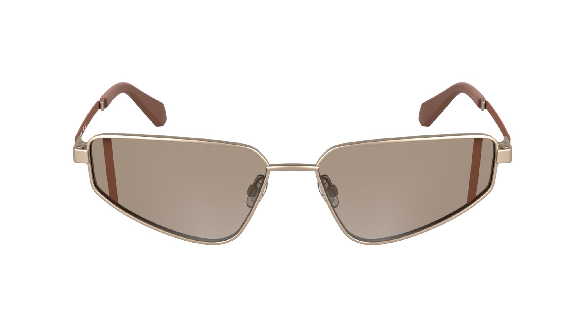 Calvin Klein Jeans Women's Sunglasses CKJ25200S - Matte Rose Gold with Solid Pea