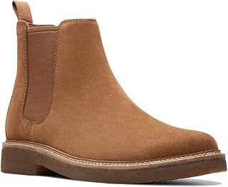 Clarks Clarkdale Easy Mens Chelsea Boots, Cognac Suede, 45 EU