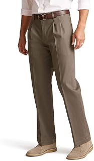 Dockers Men's Classic Fit Signature Khaki Lux Cotton Stretch Pants-Pleated (Regular and Big & Tall) Casual