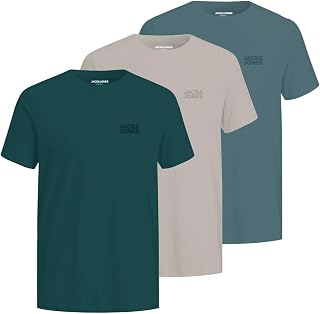 JACK & JONES Men's T-Shirt (Pack of 3)