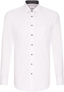 Seidensticker Regular shirt, long-sleeved shark collar, stripes, blue