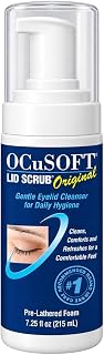 OCuSOFT Lid Scrub Original Foaming Eyelid Cleanser – 7.25 fl oz Foam Pump | Gentle Eyelid Cleanser for Daily Hygiene