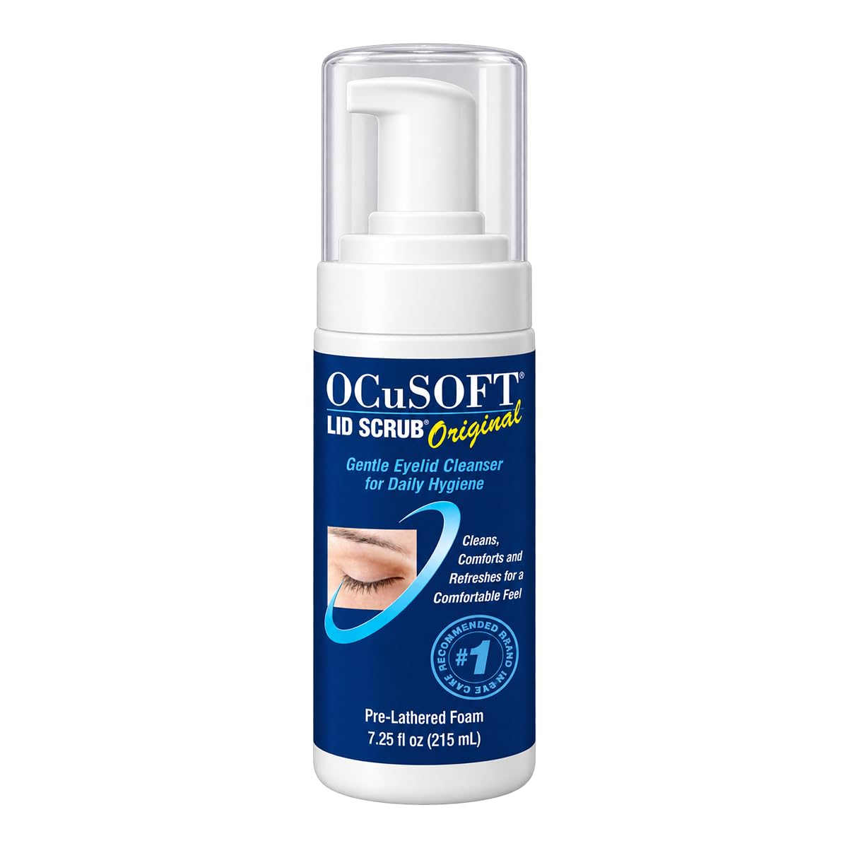 OCuSOFT Lid Scrub Original Foaming Eyelid Cleanser – 7.25 fl oz Foam Pump | Gent