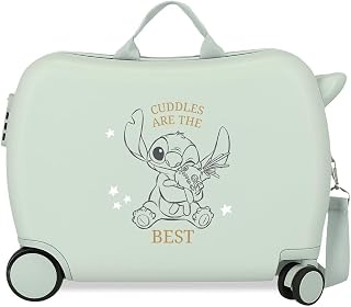 Disney Stitch Moods Hard Suitcase Assorted Colours ABS Combination 4 Double Side Wheels Hand Luggage, Cuddles, Kids Suitcase