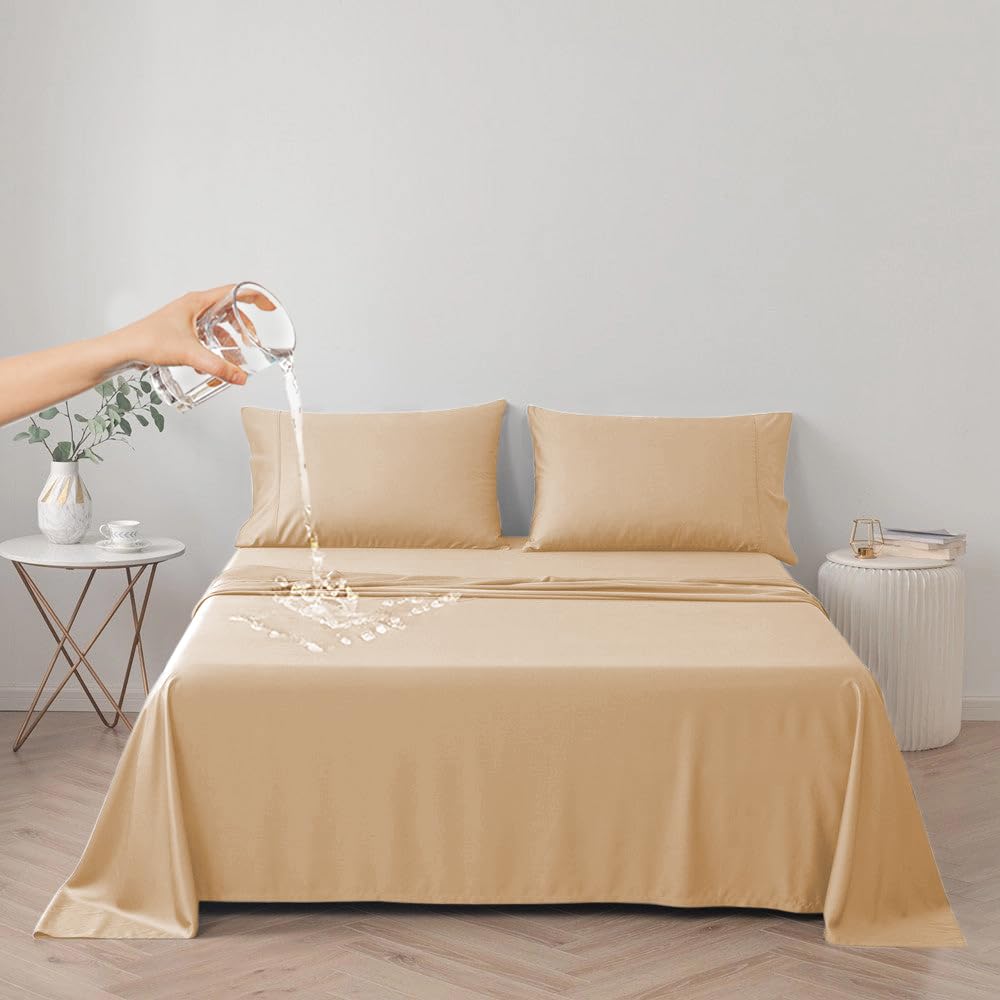 DUJUIKE Waterproof Bed Sheet Cover,Pet Hair Resistant Bed Sheet Cover for Dog an