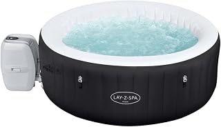 Lay-Z-Spa Miami Round Hot Tub, 2-4 Person | Inflatable Hot Tub, 120 AirJet Massage System, Freeze Shield Technology