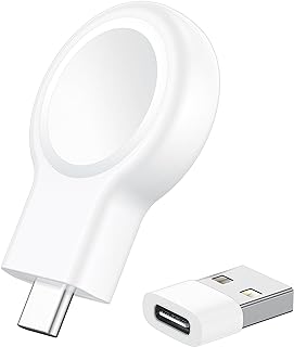 Renmou for Apple Watch Charger, Dual-Port Magnetic Portable iWatch Charger | USBC&USBA Dual-Port Wireless Watch Charger for Travel&Home, for iWatch Ultra 4-1, Series 12-1, and SE 3-1