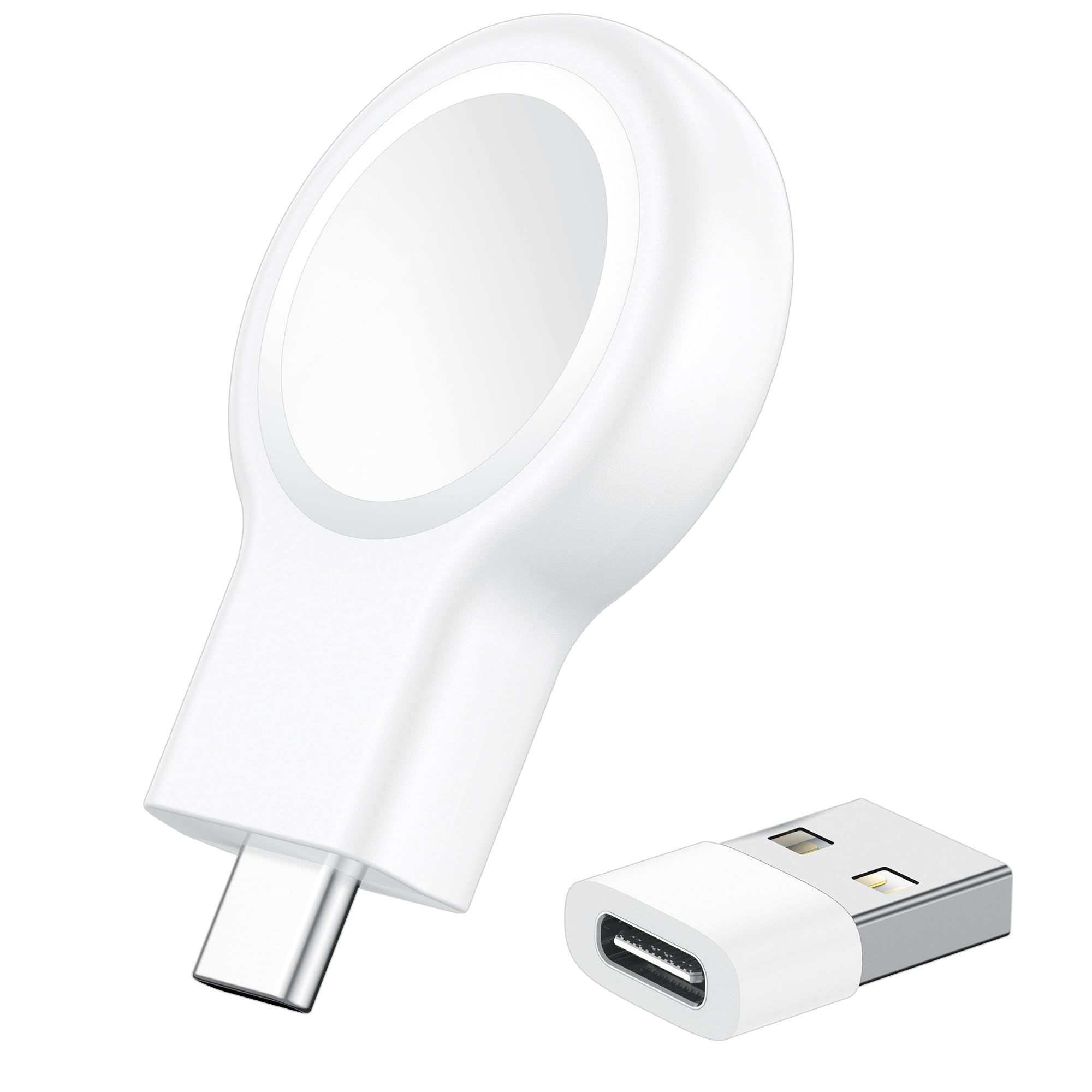 Renmou for Apple Watch Charger, Dual-Port Magnetic Portable iWatch Charger | USB