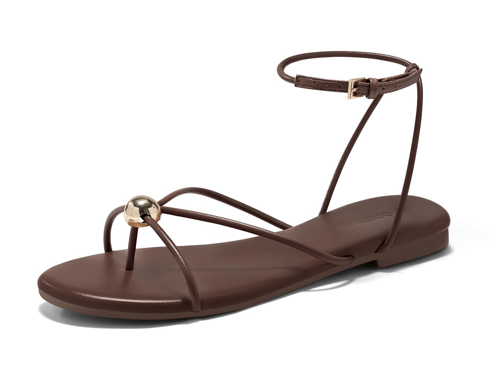 Coutgo Women Flat Sandals Ankle Strap Open Toe Summer Beach Sandals