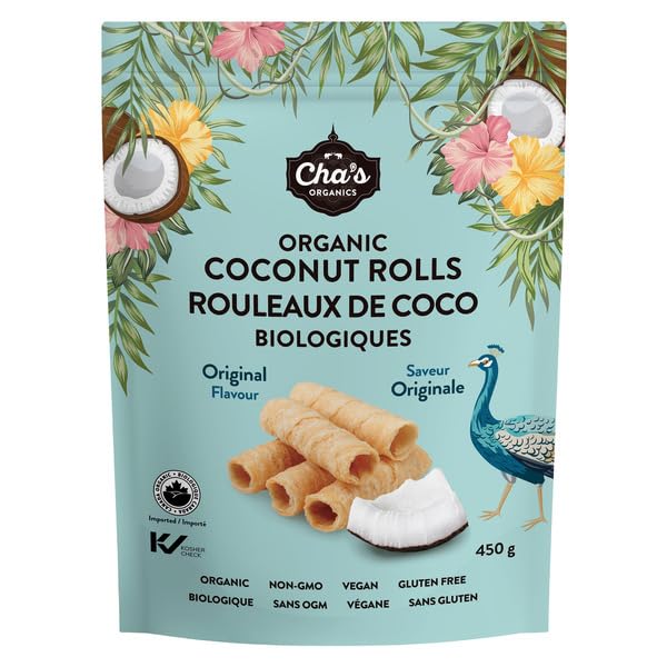 Cha's Organics Coconut Rolls, 450 g