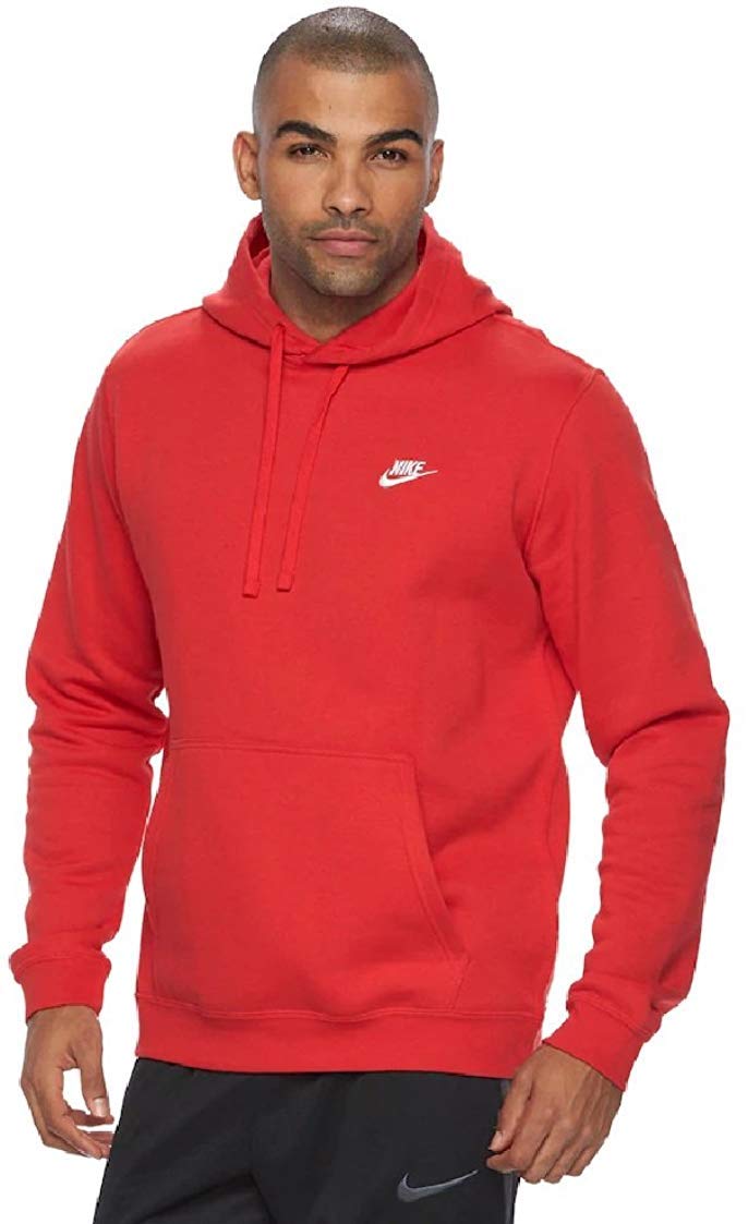 Nike Men's Club Swoosh Hoody Long Sleeve Top