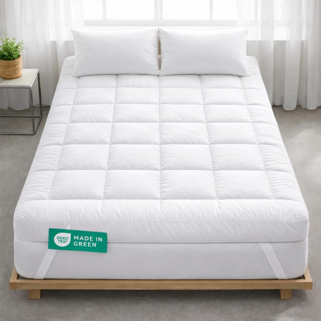 delka Luxury Mattress Toppers -Extra Thick Bed Topper for Back Pain Relief, Brea