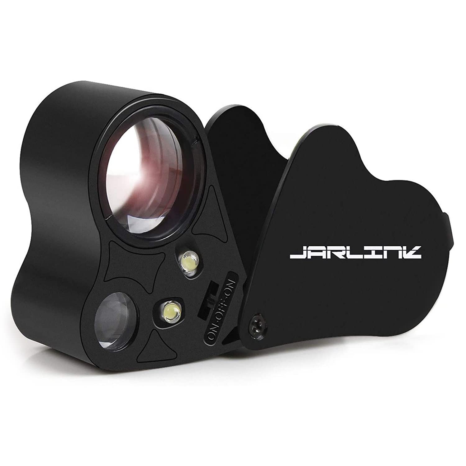 JARLINK 30X 60X Illuminated Jewelers Loupe Magnifier | Foldable Magnifier Equipp
