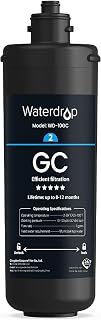 Waterdrop 10GC Water Filter, Replacement for Waterdrop TSA & TSB System | Effectively Reduce Chlorine, Taste & Odor, Heavy Metals, 3S Replacement, Up to 12-Months Lifespan