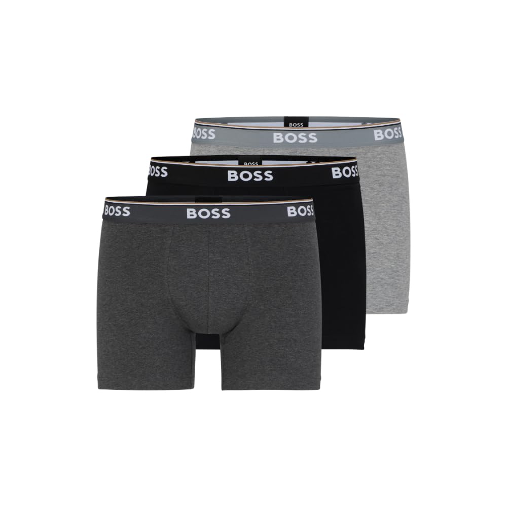BOSS Pack of 3 Men's Trunks Power Boxer Shorts Underwear Cotton Stretch