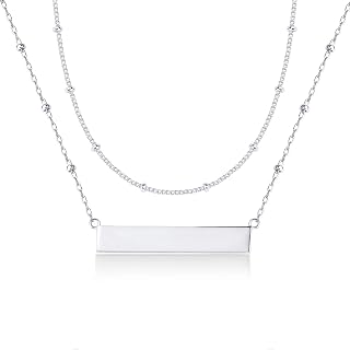 PAVOI 14K Gold Plated Layered Chain Necklaces for Women, Minimalist Pendant