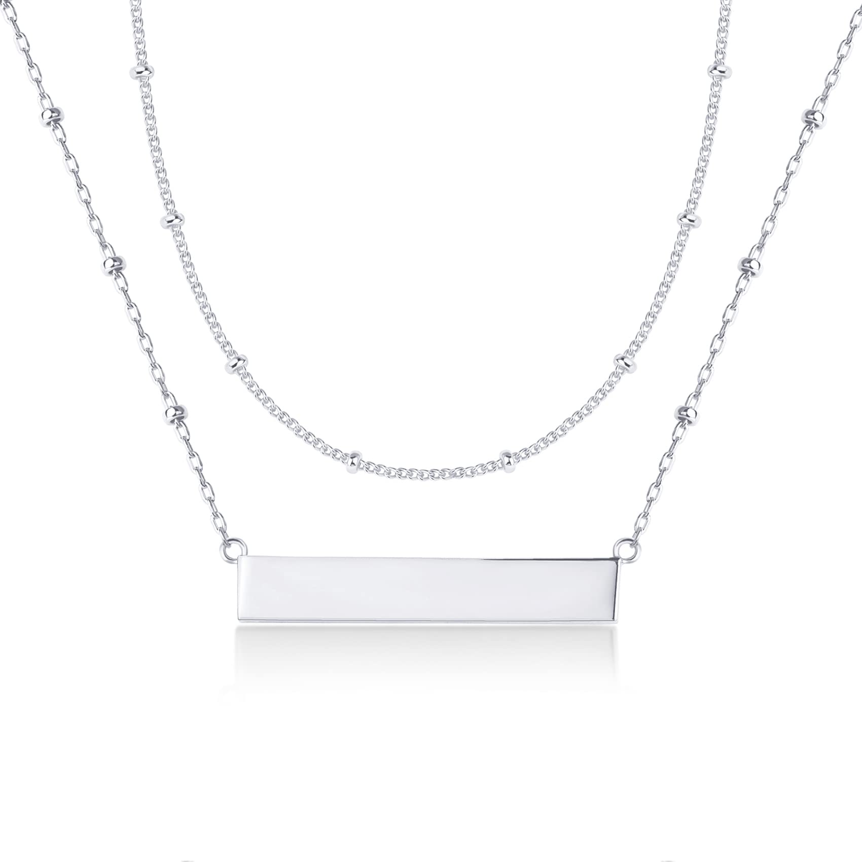 PAVOI 14K Gold Plated Layered Chain Necklaces for Women, Minimalist Pendant