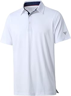 Mens Polo Shirts Short and Long Sleeve Casual Solid Stylish Dry Fit Performance Designed Collared Golf Polo Shirts for Men